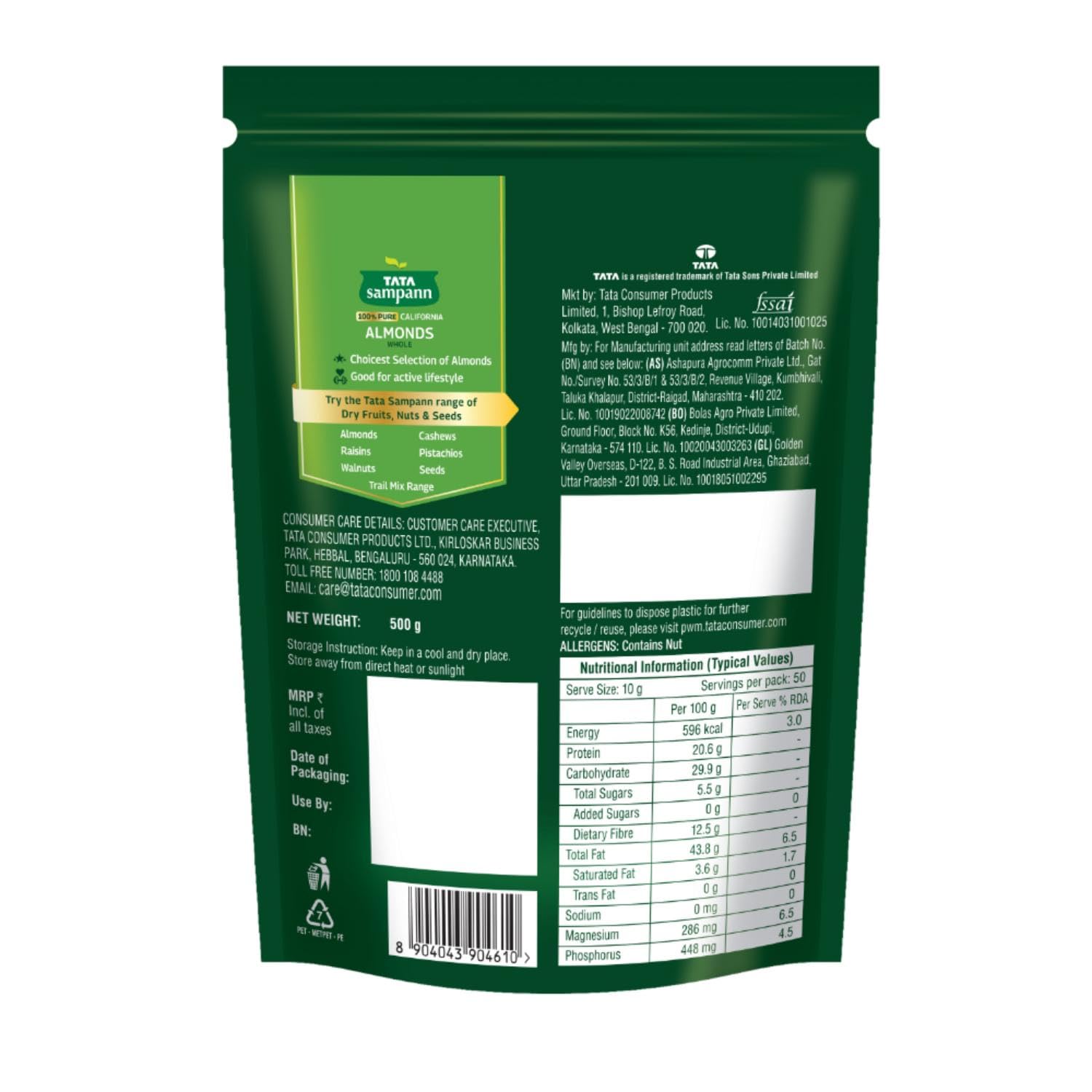 Tata Sampann Pure California Almonds